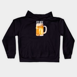 Beer Mode: On Hot Summer Days on a Dark Background Kids Hoodie